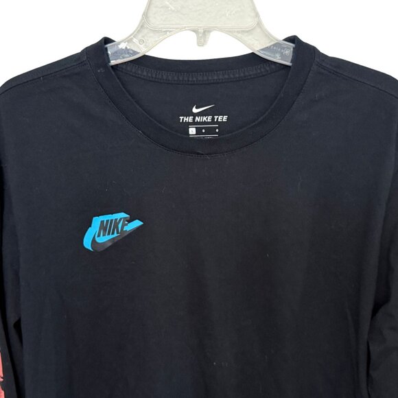 Nike Men's Sportswear Worldwide Long Sleeve Black Tee - Size Large - Picture 8 of 11